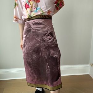 Silk Scarf With Horse graphic on it super cute worn as a skirt on the beach